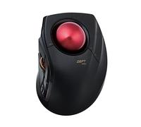 ELECOM Trackball Mouse M-DPT1MRXBK, Wired, Wireless, and Bluetooth, Gaming, High-Performance Ruby Ball, Advanced Responsiveness, 8 Mappable Buttons, Smooth Scrolling, Extra Large, DEFT PRO, Black