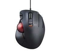 ELECOM EX-G - Mouse trackball cablato, controllo ergonomico del pollice, sfera a rullo di tracciamento scorrevole, 5 pulsanti programmabili, scorrimento inclinabile, mouse per computer per PC Mac