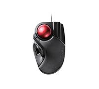 Elecom HUGE Trackball Mouse, cablato, azionato con dito, funzione a 8 pulsanti, poggiapolsi attaccato, 52 mm palla rossa liscia Windows11, macOS (M-HT1URBK)