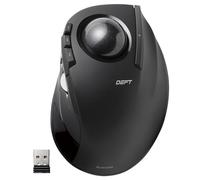 ELECOM-Japan Brand- Wireless Index Finger Trackball Mouse, EX-G series 2.4GHz, 8 Buttons, Tilt Function/Black/M-DT2DRBK