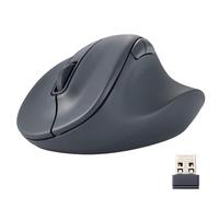 ELECOM Mouse ergonomico senza fili, 2,4 GHz, con mini ricevitore USB, Silent Click, mano destra 2000 DPI, 5 pulsanti, sensore optocale, compatibile con PC, Mac, laptop, EX-G, XL nero (M-XGXL30DBSKBK)