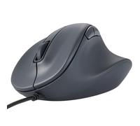 ELECOM Mouse ergonomico USB cablato, con sistema Silent Click, per mano destra, 2000 DPI, 5 pulsanti, sensore ottico, compatibile con PC, Mac, laptop, EX-G, Msize Black (M-XGM30UBSKBK)