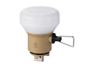 ELECOM NESTOUT Outdoor Camping LED Lantern w/ Mini Tripod, Dimmable USB Powered Soft LED Light, IP44 Water Dust Resistant, 10-350 Lumen, Portable Lamp for NESTOUT Power Bank, Beige (LAMP-1)