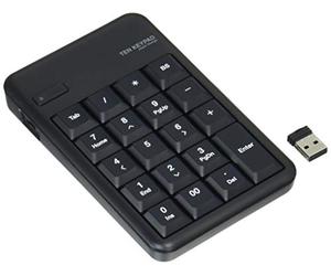 ELECOM numerica Tastiera a Membrana Senza Fili 10 Milioni di Volte ed Elevata durabilità Nera TK-TDM017BK