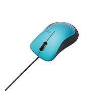 ELECOM Silent Wired Mouse Blue LED 3 Button M Size [Blue] M-BL24UBSBU (Japan Import)
