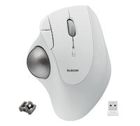 ELECOM Trackball IST Wireless 2.4GHz Connect, design ergonomico e confortevole, tracciamento super fluido con cuscinetto a sfera a rullo, sfera da 36 mm, controllo pollice, compatibile per Windows, PC