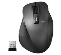 ELECOM Wireless Mouse 2.4GHz 5 Button Blue LED S Size [Black] M-XGS10DBBK (Japan Import)