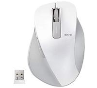 ELECOM Wireless Mouse Wireless 2.4Ghz 5 Button Blue LED M Size [White] M-XGM10DBWH (Japan Import)