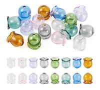 Elecrelive, 12 tappi distanziatori in vetro a forma di campana, 6 colori, per campane a vento, bracciali, orecchini, portachiavi, ornamenti per telefono