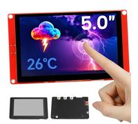 ELECROW ESP32 Display 800×480, 5 pollici HMI ESP32 RGB TFT LCD Touch Screen con custodia in acrilico, processore dual-core LX6 a 32 bit, fino a 240 MHz, compatibile con Arduino, LVGL, PlatformIO