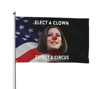 Elect A Clown, bandiera anti-Kamala Harris 4X6 piedi, resistente ai raggi UV e allo sbiadimento, con bordo con occhielli, striscione da giardino per esterni