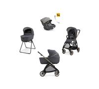 Electa System Quattro - Garage Grey con telaio Bronze e seggiolino auto Darwin Infant Recline EVO - Inglesina
