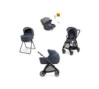 Electa System Quattro - Rooftop Blue con telaio Iron e seggiolino auto Darwin Infant Recline EVO - Inglesina