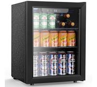 Electactic - 68 lattine refrigeratore frigorifero, 1,7 piedi cubi porta di vetro mini frigorifero per birra, soda, vino, controllo digitale della temperatura per casa, ufficio,
