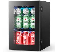 Electactic - Frigorifero da 24 lattine, mini refrigeratore per bevande per bibite, birra in scatola, controllo digitale della temperatura regolabile per casa, camera da letto e ufficio, colore nero