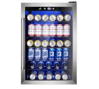 Electactic - Frigorifero per bevande da 4,5 piedi cubi, mini frigorifero per porta in vetro da 145 lattine per vino soda, birra, refrigeratore per bevande con controllo della temperatura per