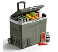 Electactic Frigorifero portatile 12V 40L per auto a doppia tensione 12V 24V DC congelatore portatile con ruote, camion, camper, casa, viaggi in auto