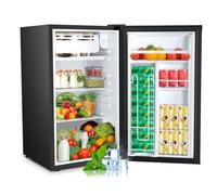 Electactic Mini frigorifero con congelatore da 3,2 piedi cubi, frigorifero compatto con porta singola reversibile, termostato regolabile, basso rumore, efficienza energetica per ufficio, camera da