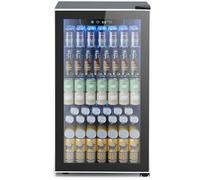 Electactic - Mini frigorifero da 130 lattine per bevande, frigorifero da 3,2 piedi cubi per bibite, birra da vino, controllo della temperatura regolabile per casa e ufficio, camper, nero