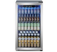 Electactic - Mini frigorifero da 130 lattine per bevande, frigorifero da 3,2 piedi cubi per bibite, birra da vino, refrigeratore digitale per controllo della temperatura per la casa, camera da letto,