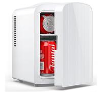 Electactic - Mini frigorifero da 4 l/6 lattine, frigorifero compatto portatile, piccolo frigorifero per la cura della pelle, alimenti e bevande, piccolo frigorifero per camera da letto, auto, ufficio