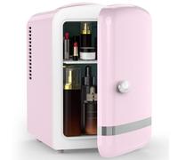 Electactic Mini Frigorifero per Camera da Letto 4L/6 Lattine Piccolo Frigorifero Cosmetico per Cura della Pelle Trucco Medicinali e Bevande Frigorifero Portatile