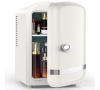 Electactic Mini Frigorifero per Camera da Letto 4L/6 Lattine Piccolo Frigorifero Cosmetico per Cura della Pelle Trucco Medicinali e Bevande Frigorifero Portatile