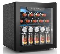 Electactic Raffreddatore vino 3 metri cubi refrigeratore bevande a basso rumore, porta in vetro trasparente, temperatura digitale regolabile per birra, soda, vino, nero