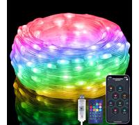 Electight 5M RGB Smart IC Multicolore con Telecomando [IP65 Impermeabile], LED Luci, APP Controllo, Scene Multiple, Temporizzazione, USB Alimentazione, Interni/Esterni, Giardino, Matrimoni