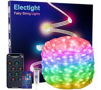 Electight Ghirlanda di luci multicolore RGB-IC da 20 m, con app e telecomando, oltre 99 modalità dimmerabili, alimentate tramite USB e impermeabili, luci natalizie per Halloween, per interni ed