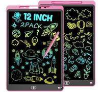 Electight Lavagna LCD Colorata per Bambini, Tablet 30 cm Lavagna Riutilizzabile con Blocco e Cancella, Giocattoli e Regali Per Ragazzi Ragazze Per Viaggiare, Casa, Scuola (Rosa, Rosa)