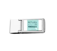 Election Slogan Return Normalcy Slim Money Clip Acciaio Titolare Tasca Portafoglio