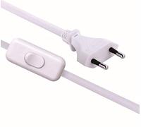 Electraline 01544 Filo per lampada con interruttore, lunghezza: 1,5 m, bianco