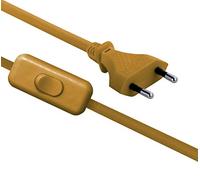 Electraline 01545 Filo per lampada con interruttore, lunghezza: 1,5 m, oro antico