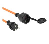 Electraline 01674 - Cavo di prolunga IP44, 10 m, per esterni, N07V3V3-F 3G1.5, utilizzabile fino a -35 °C, resistente all'olio e ai raggi UV ed estremamente resistente all'abrasione con prese a