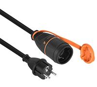 Electraline 01743 Prolunga Elettrica Pro-Line Outdoor IP44, Cavo in gomma H07RNF 3G1.5 con Presa Electralock Dotata di Meccanismo di Blocco che impedisce Disconnessioni Accidentali della Spina, 10 m