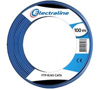 Electraline 106103 Matassa di Cavo di Rete Ethernet FTP Cat6 RJ45, Lunghezza 100 metri, Blu