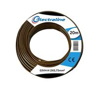 Electraline 10714 Piattina Divisibile 03VH-H, Sezione 2x0.75 mm, 20 mt, Oro