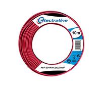 Electraline 10831 Cavo HiFi per casse altoparlanti sezione 2x0,50 mm² - 10 mt - rosso e nero