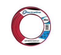 Electraline 10833 Cavo HiFi per casse altoparlanti sezione 2x0,50 mm² - 20 mt - rosso e nero