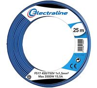 Electraline 13092 Cavo Unipolare FS17, Sezione 1 x 1.5 mm², Blu, 25 m