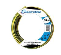 Electraline 13101 Cavo Unipolare FS17, Sezione 1 x 1.5 mm², Giallo/Verde, 10 m