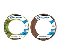 Electraline 13102 Cavo Unipolare FS17, Sezione 1 x 1.5 mm², Giallo/Verde, 25 m