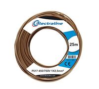 (TG. 25 m) Electraline 13152 Cavo Unipolare FS17, Sezione 1 x 2.5 mm², Marrone,