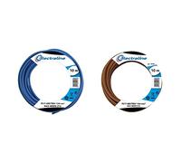 Electraline 13231 Cavo Unipolare FS17, Sezione 1 x 4 mm², Blu, 10 m & 13221 Cavo Unipolare FS17, Sezione 1 x 4 mm², Marrone, 10 m