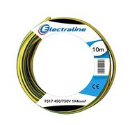Electraline 13241 Cavo Unipolare FS17, 10 mt, sezione 1x4 mm² adatto per cablaggi di quadri elettrici, circuiti elettrici di ascensori, montacarichi