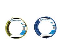 Electraline 13241 Cavo Unipolare FS17, 10 mt, sezione 1x4 mm² adatto per cablaggi di quadri elettrici + Electraline 13231 Cavo Unipolare FS17, Sezione 1 x 4 mm², Blu, 10 m