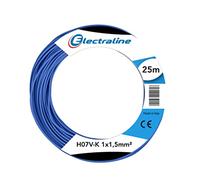 Electraline 15092 Cavo Unipolare N07V-K, Sezione 1x1.5 mm, 25 mt, Blu