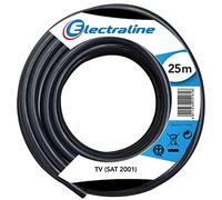 Electraline 18008 Cavo Satellite, Lunghezza 25 m, Nero