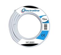 Electraline 18016 Cavo Satellite, Lunghezza 15 m, Bianco